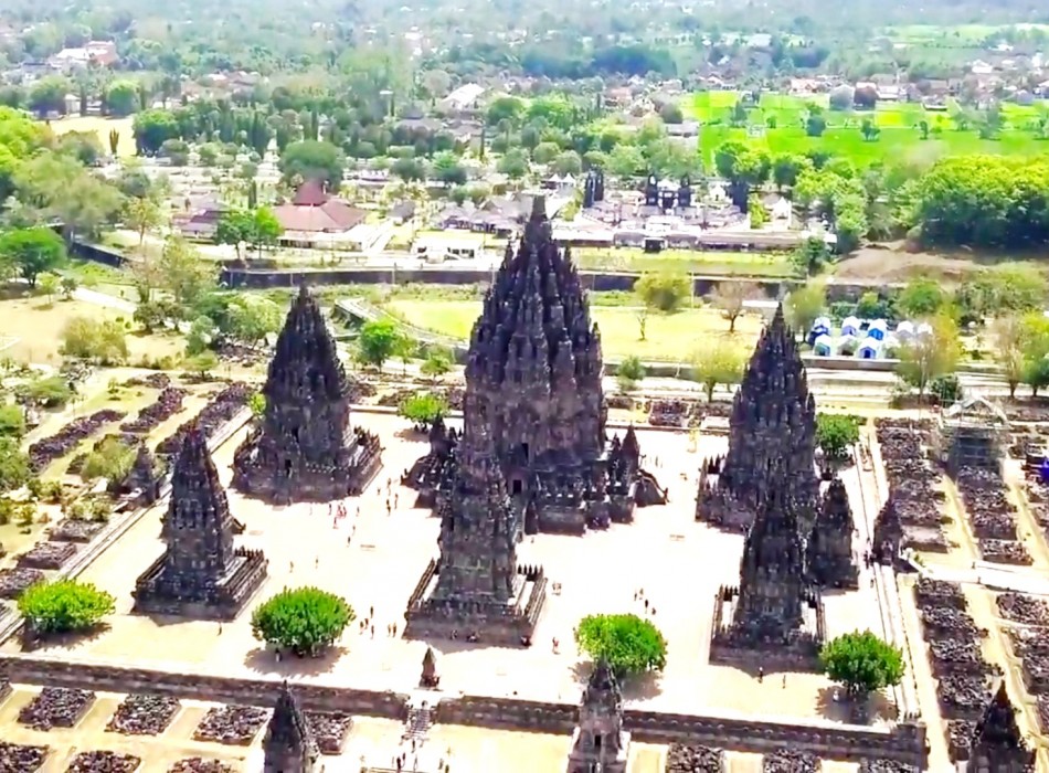 Prambanan temple sunset